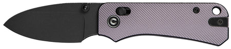 Civivi C23074-2 Baby Banter 2 2.34" Folding Drop Point Black Stonewashed Nitro-V Blade Purple Aluminum Handle