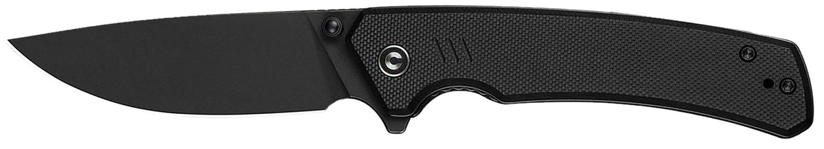 Civivi C24012-1 Merit 3.28" Folding Drop Point Black Stonewashed 14C28N Steel Blade Black Textured G10 Handle