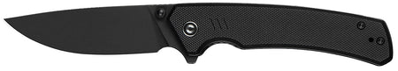 Civivi C24012-1 Merit 3.28" Folding Drop Point Black Stonewashed 14C28N Steel Blade Black Textured G10 Handle