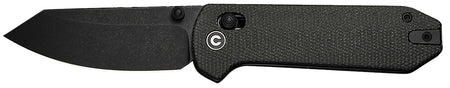 Civivi C23073B-1 Yonder 2.88" Folding Spey Point Black Stonewashed 14C28N Steel Blade Dark Green Canvas Micarta Handle