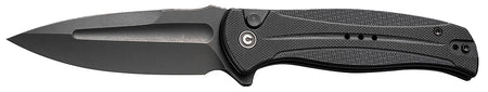 Civivi Incindie C23053-1 3.48" Folding Spear Point Knife, Black Stonewashed 14C28N Steel Blade, Black G10 Handle