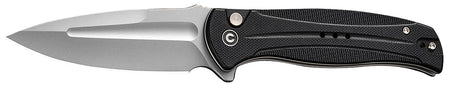 Civivi Incindie C23053-3 3.48" Folding Spear Point Knife, Stonewashed 14C28N Steel Blade, Black Textured G10 Handle