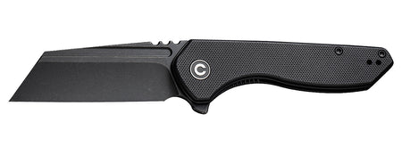 Civivi ExOne C23036-1 2.94" Folding Reverse Tanto Knife, Black Stonewashed Nitro-V Steel Blade, Black Textured G10 Handle