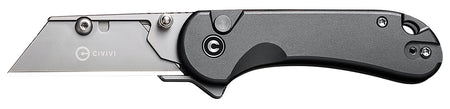 Civivi Elementum Utility C23039B-4 All Purpose Knife, 6Cr13 Stainless Steel Blade, Gray Aluminum Handle, 3 Blades & Pouch