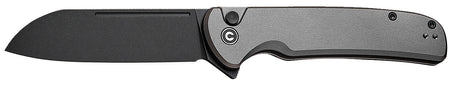 Civivi Chevalier II C20022B-3 3.47" Folding Sheepsfoot EDC Knife, Satin 14C28N Steel Blade, Gray Aluminum Handle