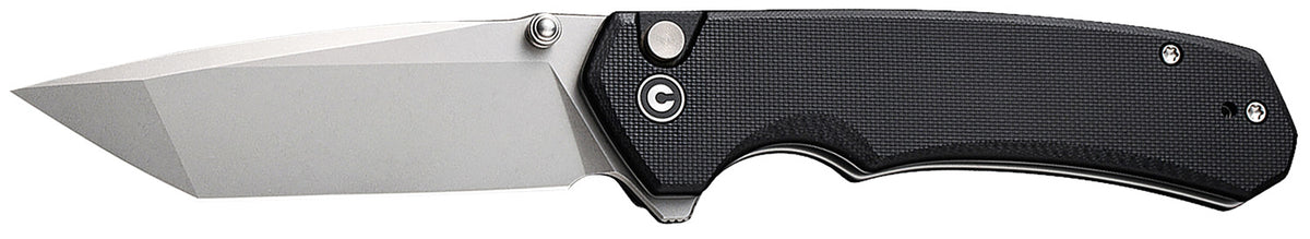Civivi Brazen C19059C-1 3.46" Folding Tanto Knife, Stonewashed D2 Steel Blade, Black Textured G10 Handle