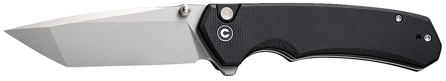 Civivi Brazen C19059C-1 3.46" Folding Tanto Knife, Stonewashed D2 Steel Blade, Black Textured G10 Handle
