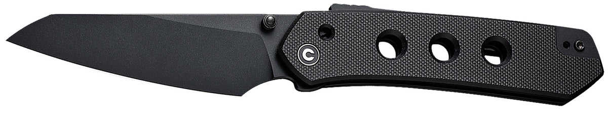 Civivi Vision FG C22036-1 3.54" Folding Tanto Black Nitro-V Blade, Black Textured G10 Handle