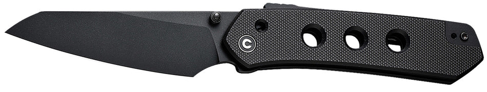 Civivi Vision FG C22036-1 3.54" Folding Tanto Black Nitro-V Blade, Black Textured G10 Handle