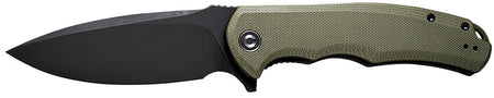 Civivi Praxis C803F 3.75" Folding Black Stonewashed 9Cr18MoV Blade, OD Green Textured G10 Handle