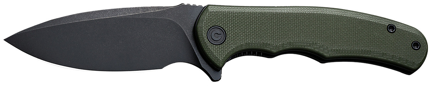 Civivi Praxis Mini C18026C-1 2.98" Folding Drop Point Stonewashed D2 Blade, OD Green Textured G10 Handle