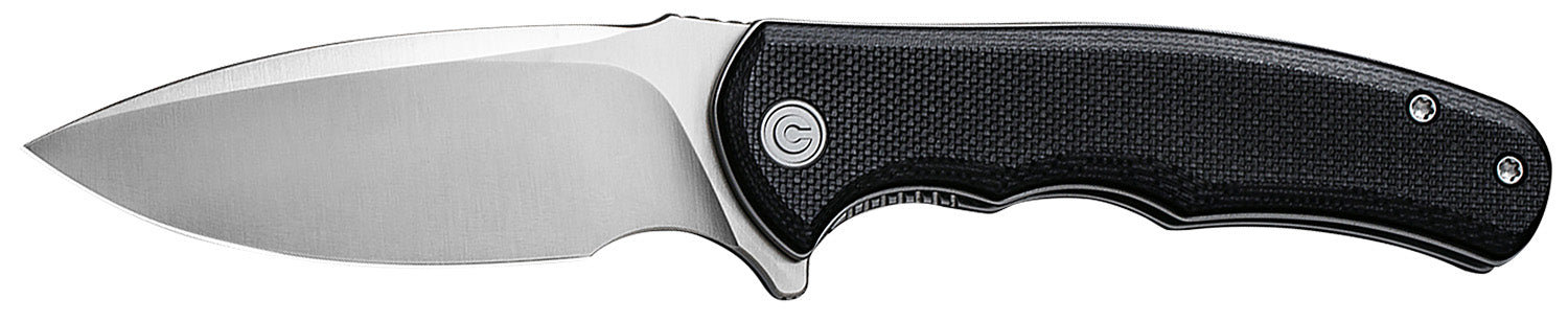 Civivi Praxis Mini C18026C-2 2.98" Folding Drop Point Satin D2 Blade, Black Textured G10 Handle