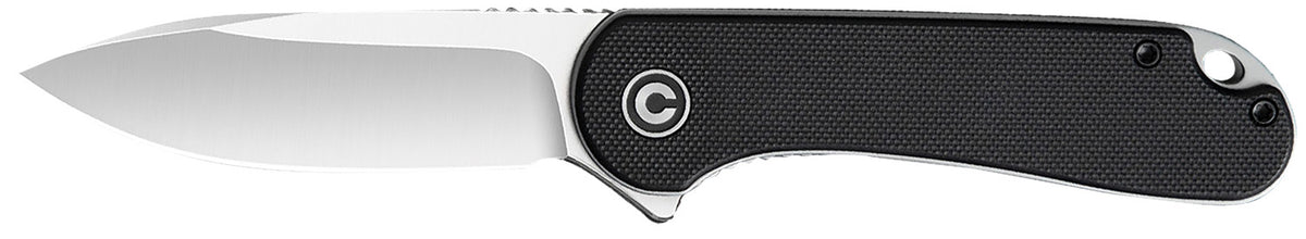 Civivi Elementum C907A 2.96" Folding Satin D2 Steel Blade, Black Textured G10 Handle