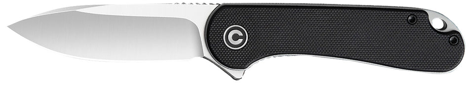 Civivi Elementum C907A 2.96" Folding Satin D2 Steel Blade, Black Textured G10 Handle