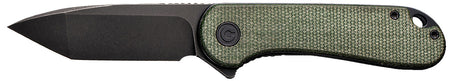Civivi Elementum C907T-E 2.96" Folding Tanto Stonewashed D2 Steel Blade, Green Textured Micarta Handle