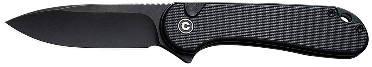 Civivi Elementum II EDC C18062P-1 2.96" Folding Drop Point Stonewashed Nitro-V Blade, Black G10 Handle