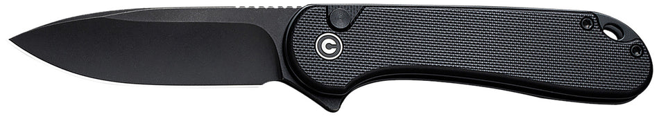 Civivi Elementum II EDC C18062P-1 2.96" Folding Drop Point Stonewashed Nitro-V Blade, Black G10 Handle