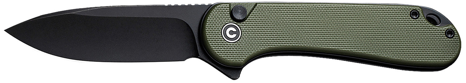 Civivi Elementum II C18062P-3 Folding Knife 2.96" Drop Point Black Stonewashed Nitro-V Blade OD Green G10 Handle