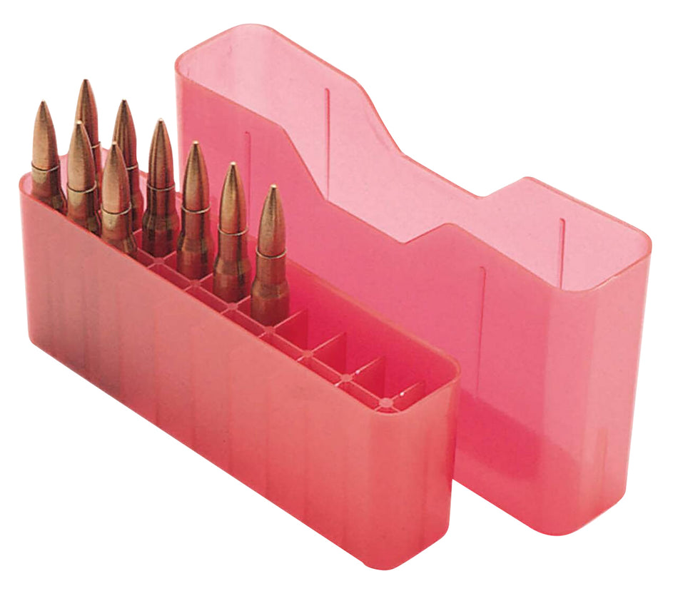 MTM Case-Gard J20LLD29 J-20 Slip-Top Ammo Box 7mm Rem/338 Win Mag Red 20 Rounds