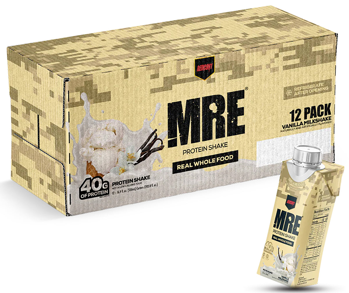 Redcon1 MRE Ready to Drink Protein Shake Vanilla Milkshake 12 Pack
