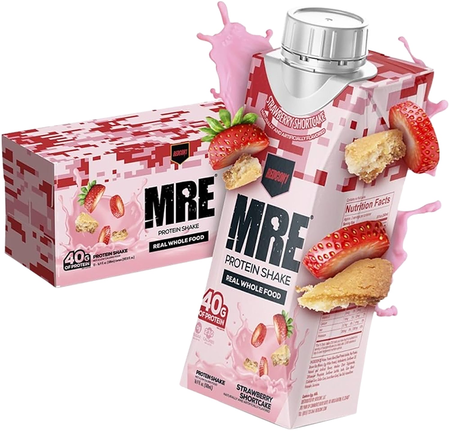 Redcon1 MRE Ready to Drink Protein Shake Strawberry Shortcake 12 Pack