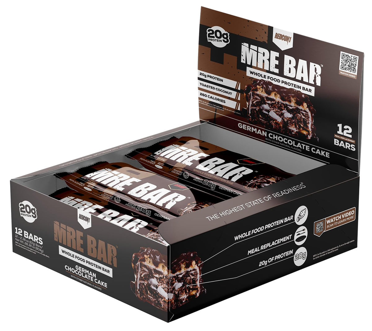 Redcon1 MRE Protein Bar German Chocolate Cake 12 Pack
