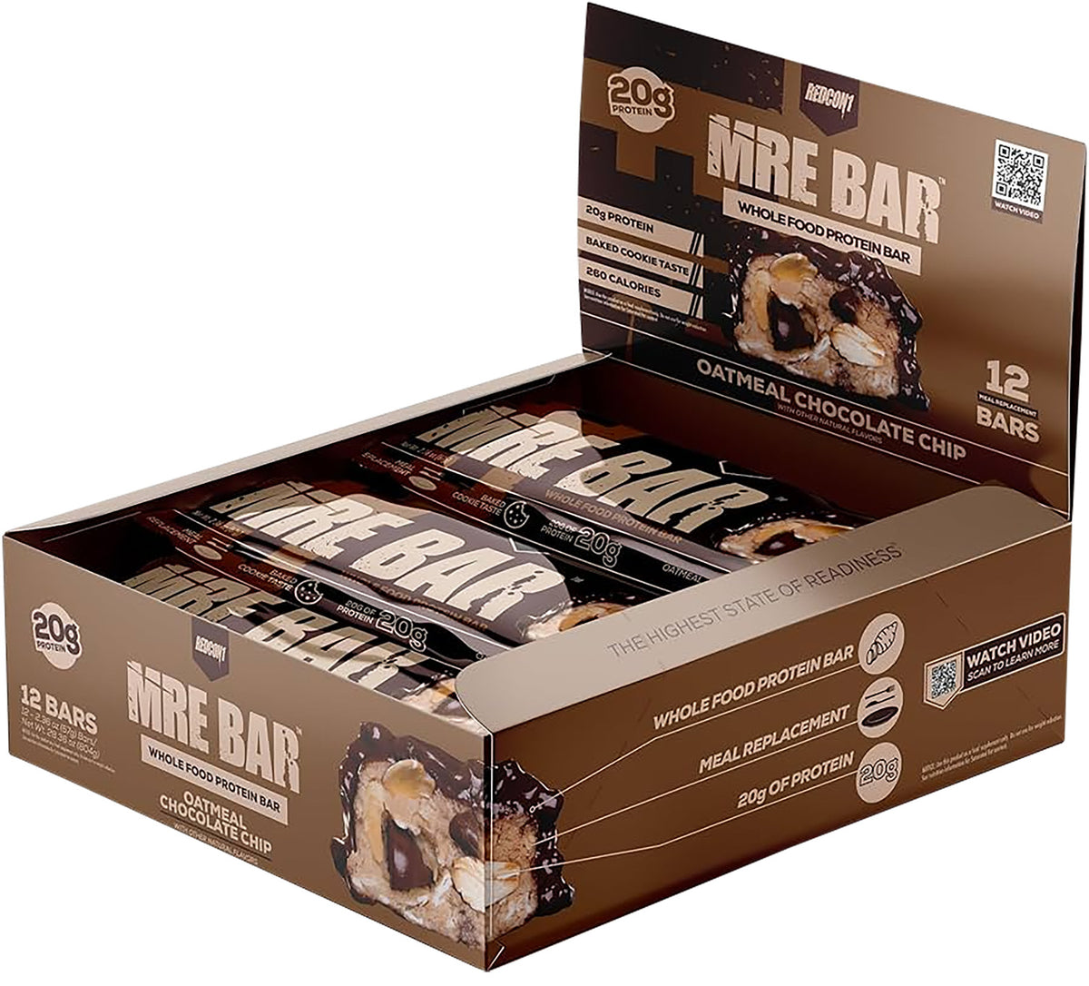 Redcon1 MRE Protein Bar Oatmeal Chocolate Chip 12 Pack