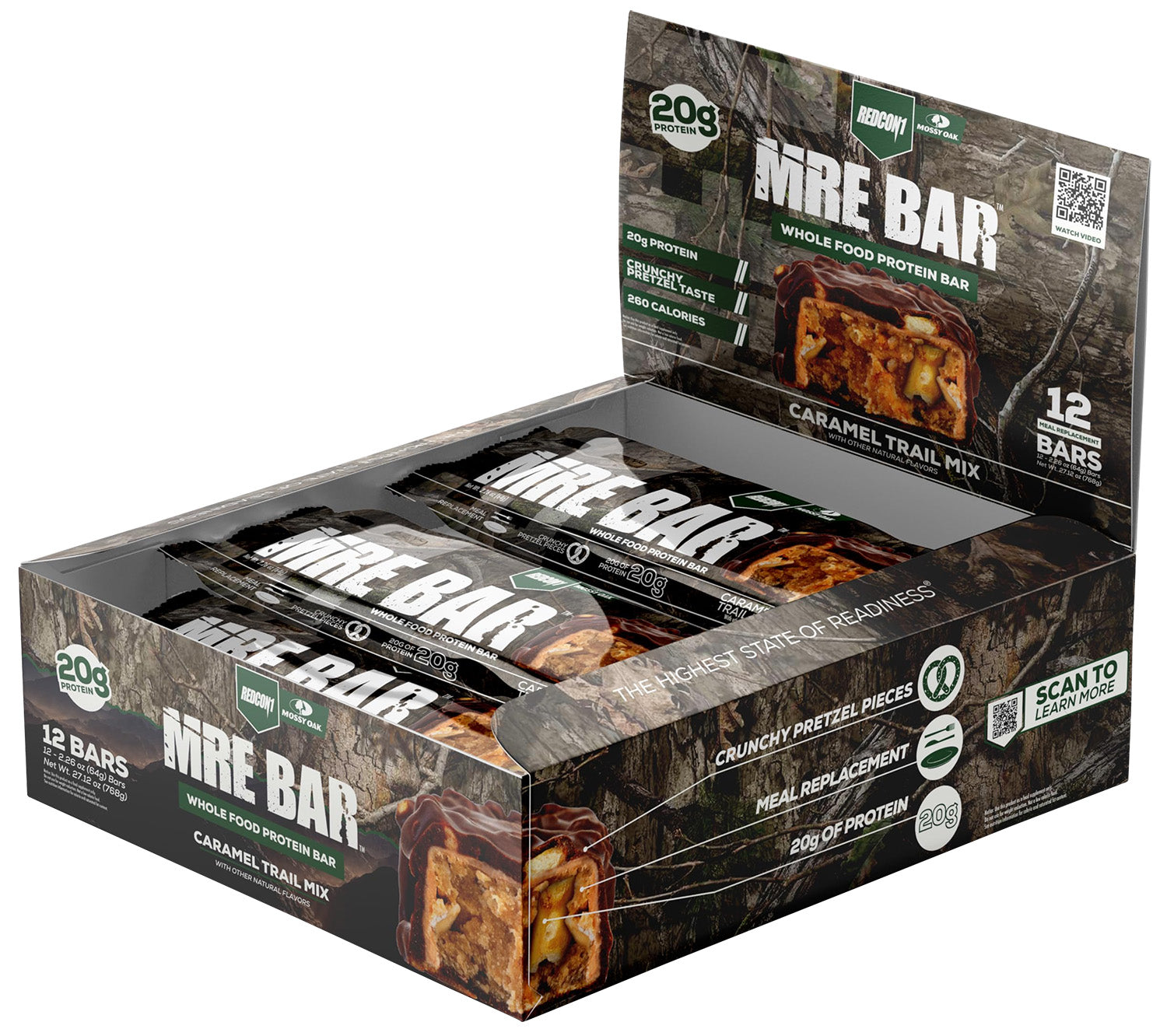Redcon1 MRE Protein Bar Caramel Trail Mix 12 Pack