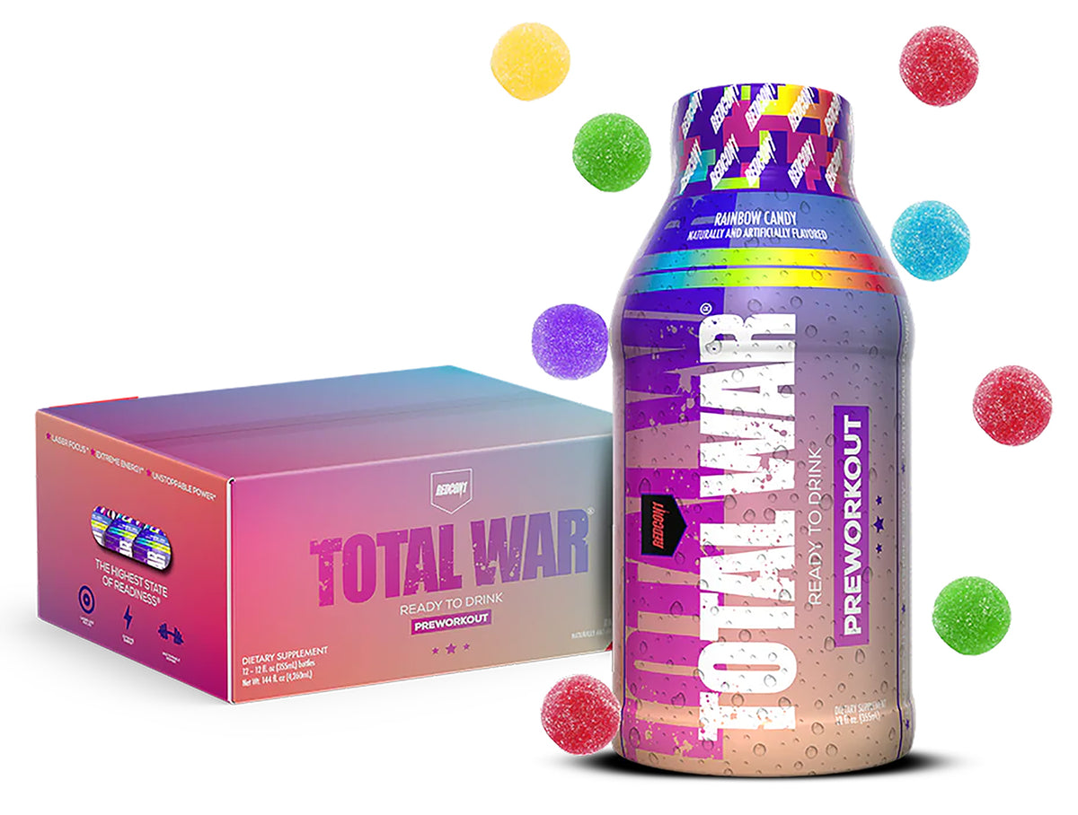 Redcon1 Total War Ready to Drink Pre-Workout Rainbow Candy 12 Pack