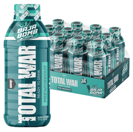 Redcon1 Total War Ready to Drink Pre-Workout Baja Bomb 12 Pack