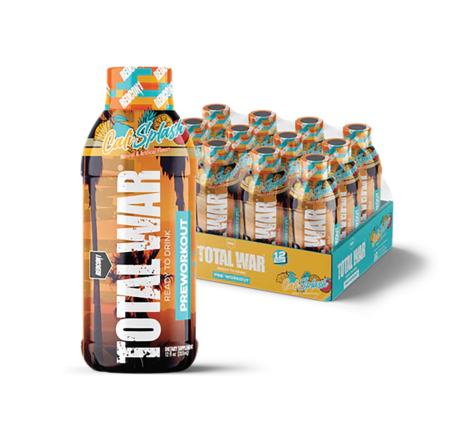 Redcon1 Total War Ready to Drink Pre-Workout Cali Splash 12 Pack