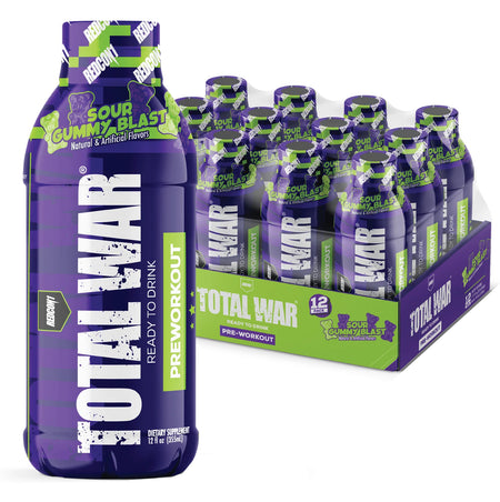 Redcon1 Total War Ready to Drink Pre-Workout Sour Gummy Bear 12 Pack