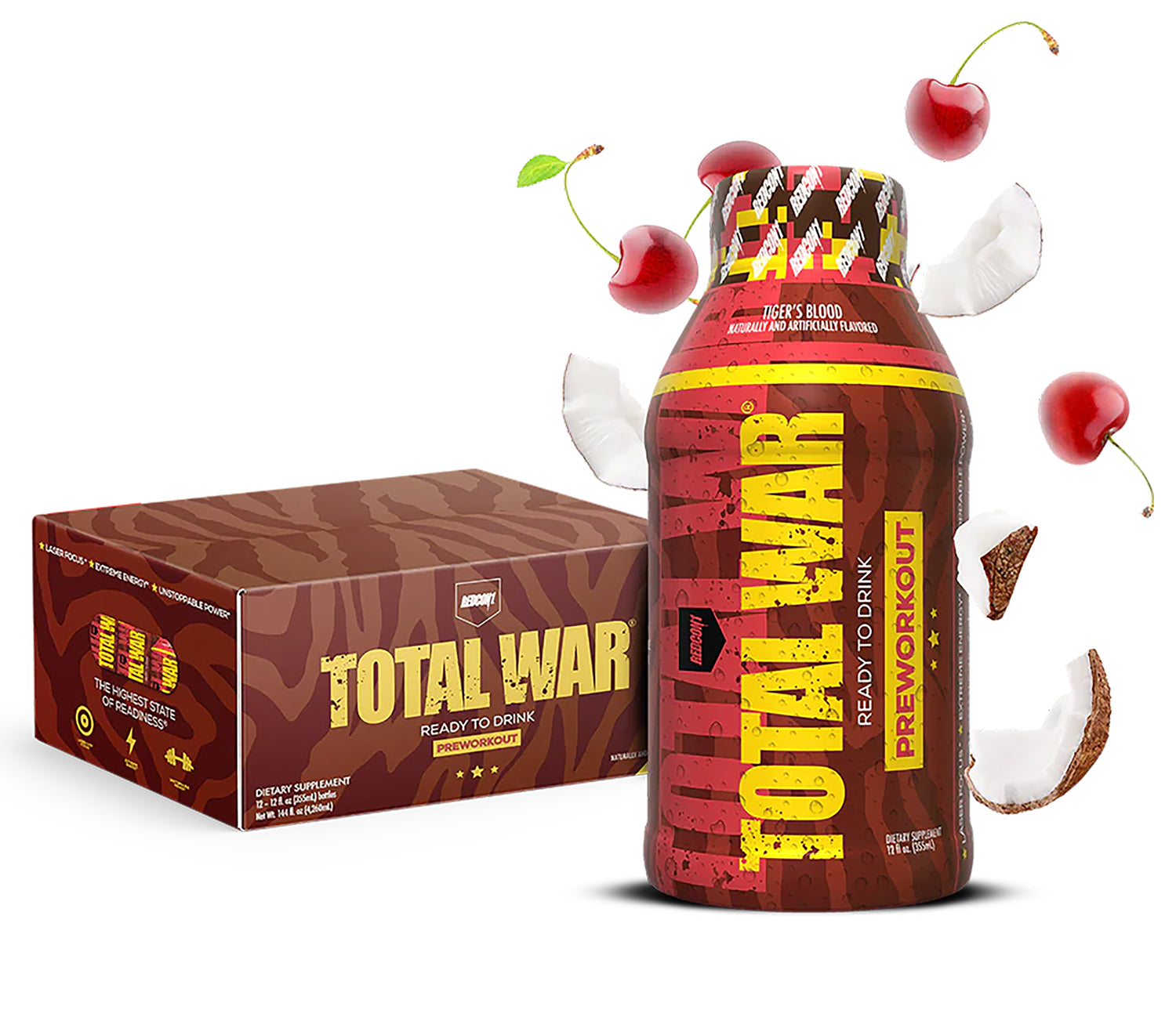 Redcon1 Total War RTD Pre-Workout Tigers Blood 12 Pack