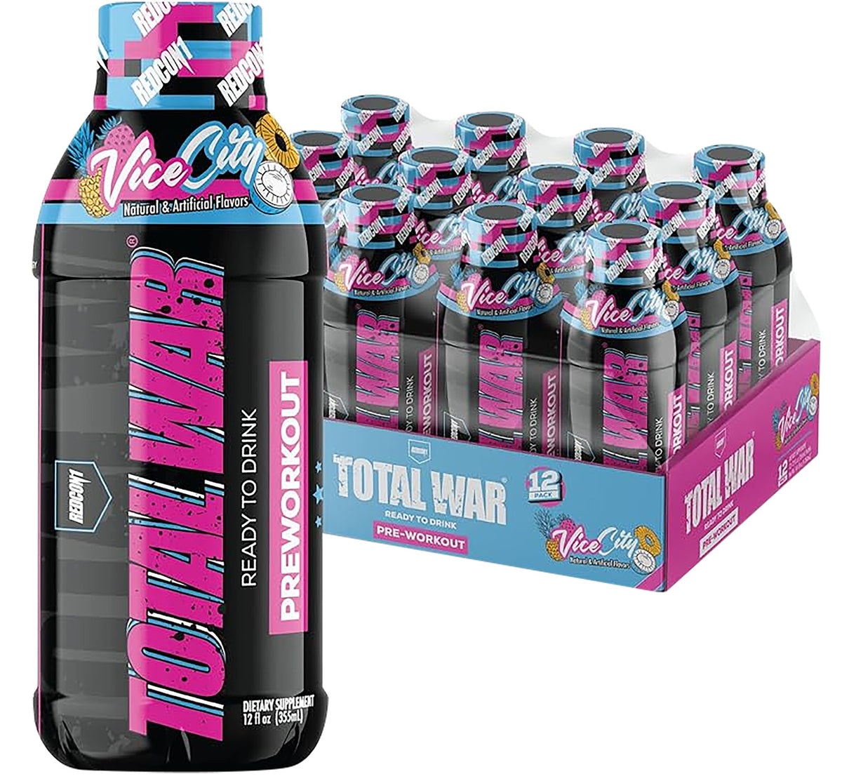 Redcon1 Total War RTD Pre-Workout Vice City 12 Pack