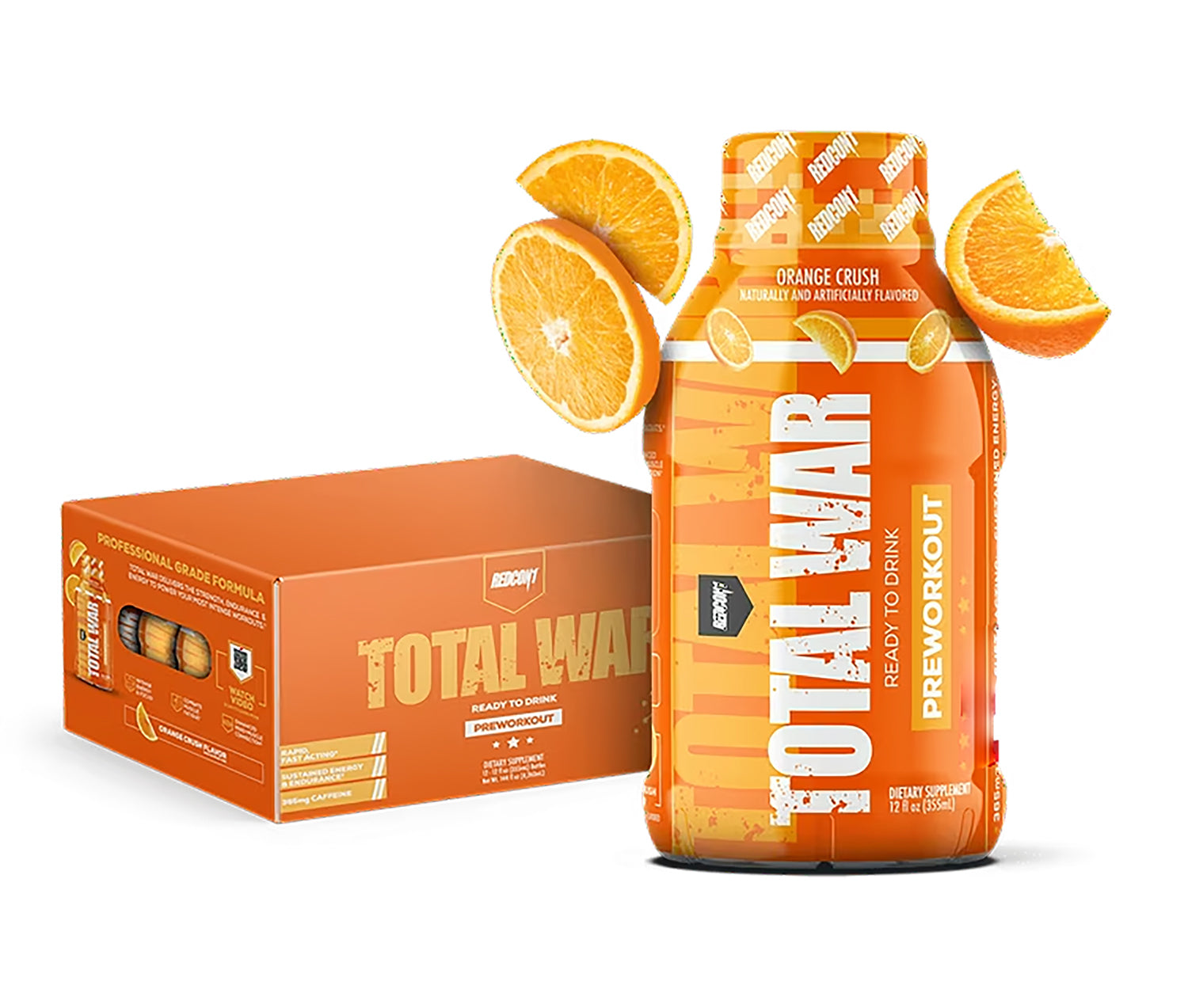 Redcon1 Total War RTD Pre-Workout Orange Crush 12 Pack
