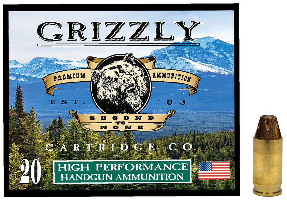 Grizzly Cartridge +P .380 ACP/Auto 90 gr JHP ammo
