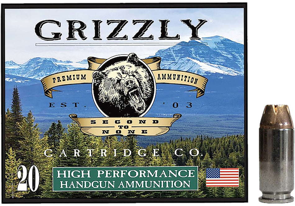 Grizzly Cartridge Hollow Point .40 S&W 180 gr JHP ammo