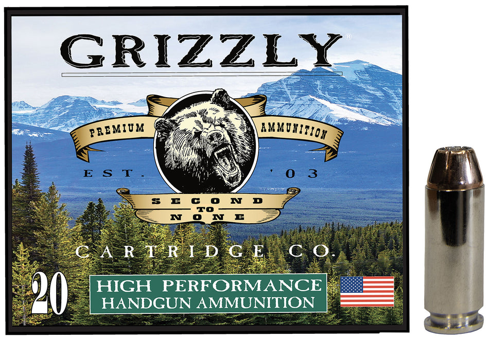 Grizzly Cartridge  10mm Auto 180 gr JHP ammo