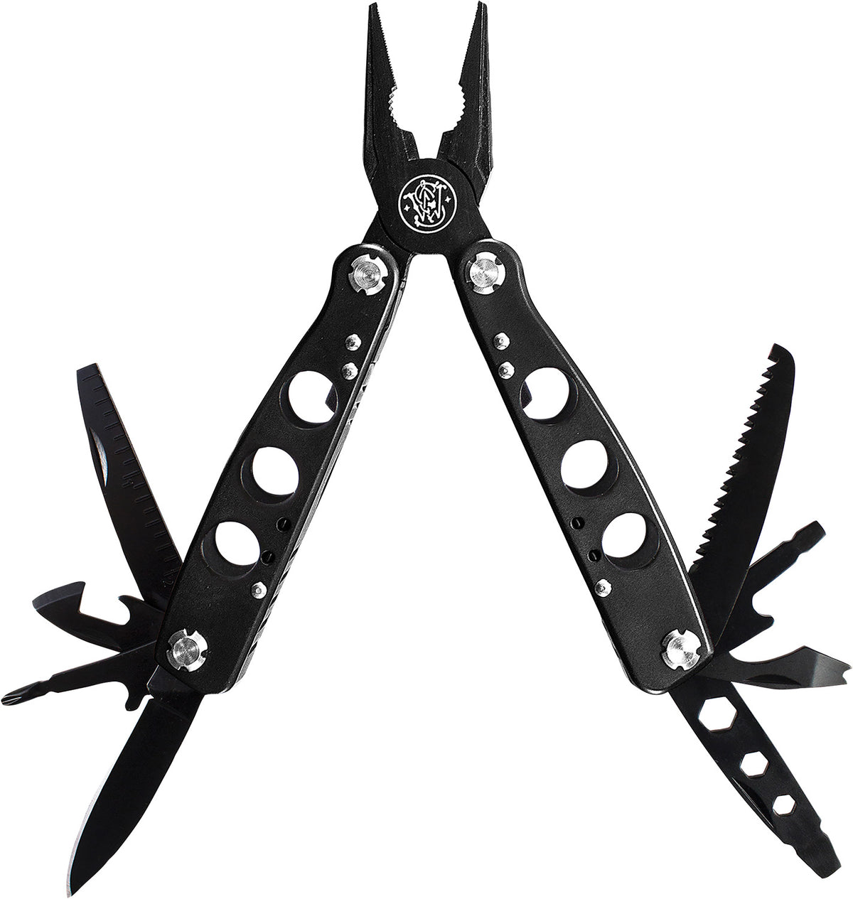 Smith & Wesson SWMT1CP Multi-Tool Black 6.50" with Needle Nose Pliers Wire Cutter Blade and Includes Case