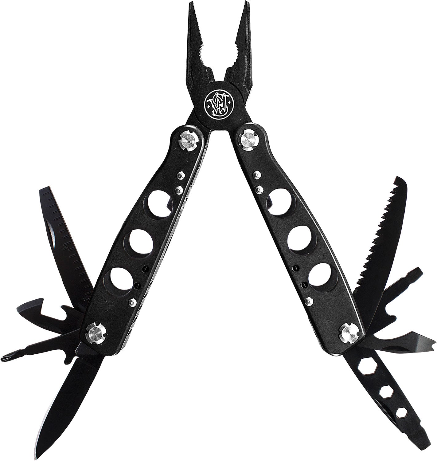 Smith & Wesson SWMT1CP Multi-Tool Black 6.50" with Needle Nose Pliers Wire Cutter Blade and Includes Case