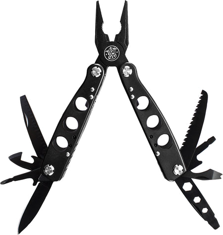 Smith & Wesson SWMT1CP Multi-Tool Black 6.50" with Needle Nose Pliers Wire Cutter Blade and Includes Case