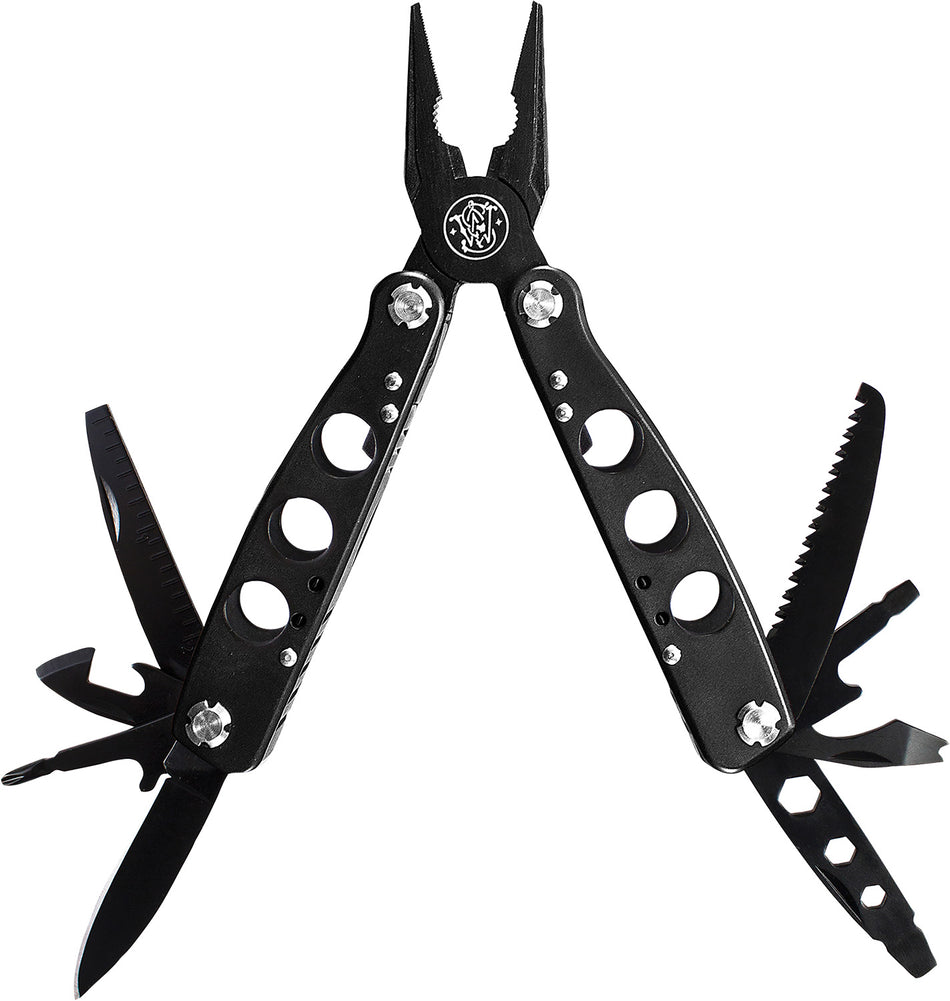 Smith & Wesson SWMT1CP Multi-Tool Black 6.50" with Needle Nose Pliers Wire Cutter Blade and Includes Case