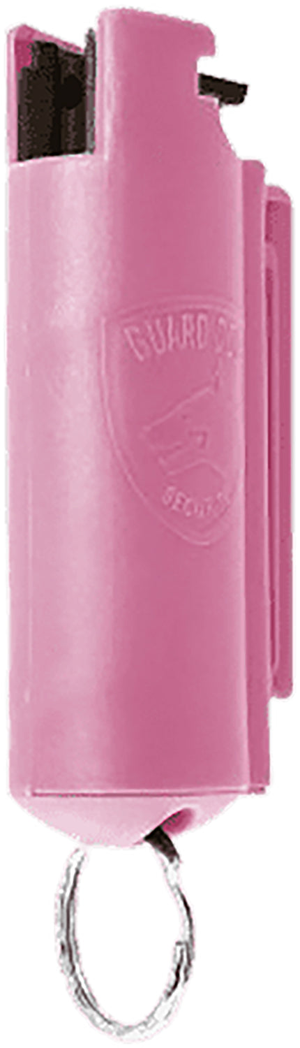 Guard Dog Quick Action Red Pepper Spray 16 ft Pink with Belt Clip and Keychain