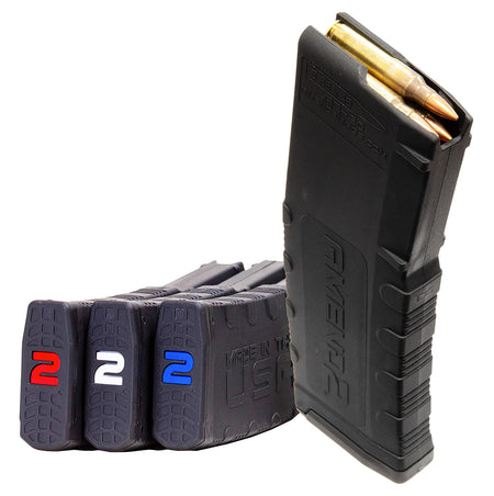 Amend2 MOD-2 30rd 5.56 NATO AR-15 Magazine 3-Pack Red/White/Blue Polymer