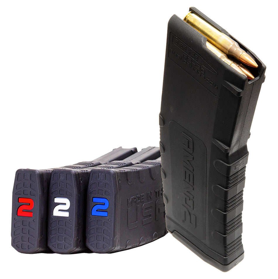 Amend2 MOD-2 30rd 5.56 NATO AR-15 Magazine 3-Pack Red/White/Blue Polymer