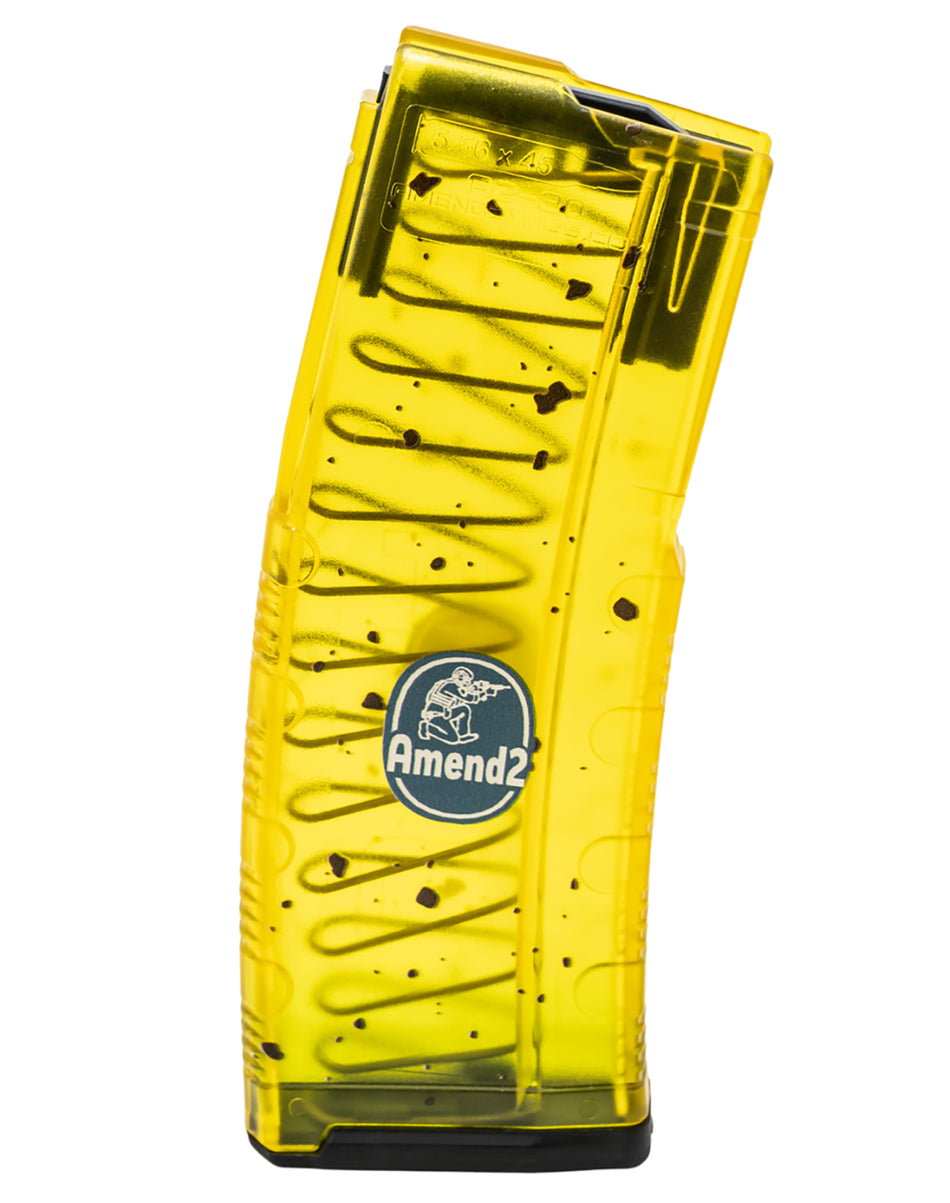 Amend2 MOD-C Banana 30rd 5.56 NATO AR-15 Yellow/Green Polymer Magazine