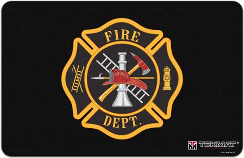 TekMat Armorers Bench Mat 11"x17" Fireman's Shield Design