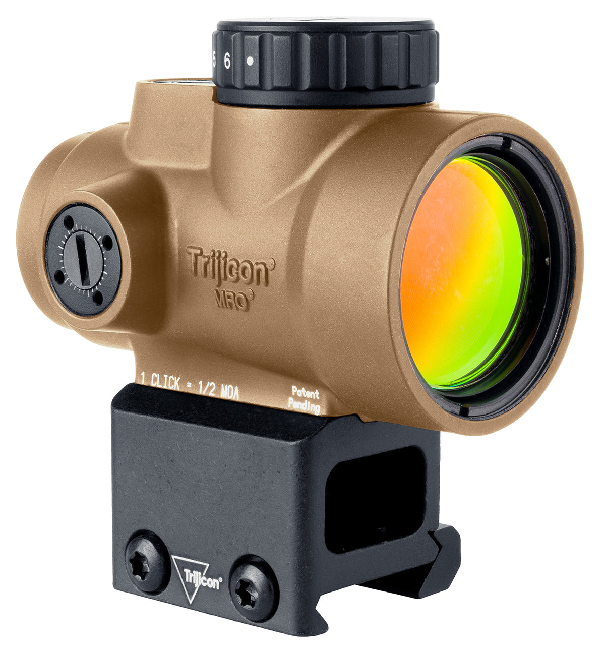 Trijicon MRO SD Coyote Tan 1x25mm 2 MOA Red Dot Sight with Lower 1/3 Co-Witness Mount