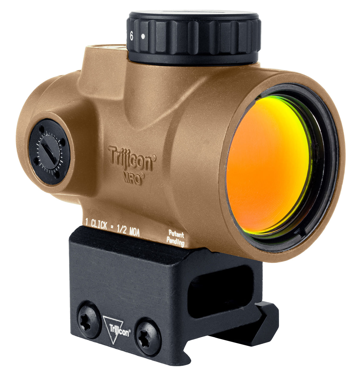 Trijicon MRO SD Coyote Tan 1x25mm 2 MOA Green Dot Sight Full Co-Witness Mount