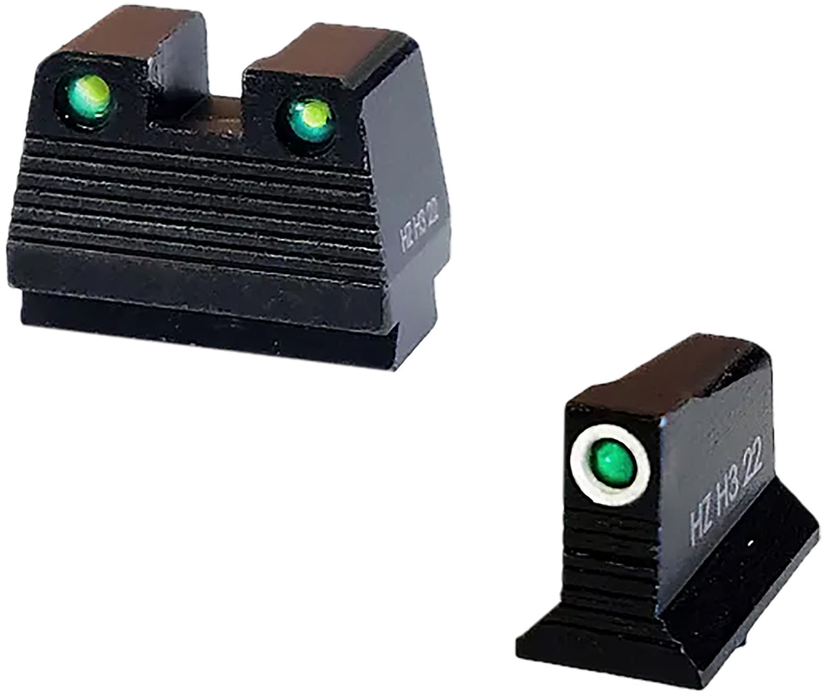 HiViz GMNG21-2 Co-Witness Tritium Night Sight Set Green for Glock MOS Models 9mm/.40 S&W/.357 Sig